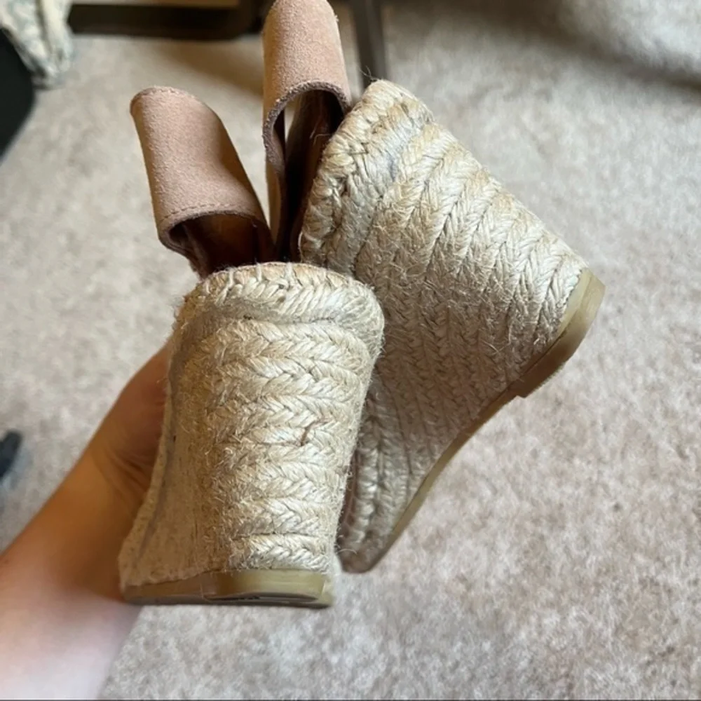 Maypol Handmade in Spain Suede Espadrille Wedge Sandals Anthropologie Boho